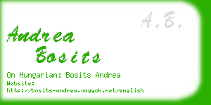 andrea bosits business card